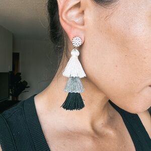Elegant Tiered Tassel Earrings